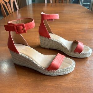 NWOT Coral Espadrille Wedges.Size 10